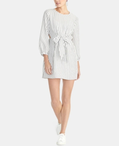 Rachel Rachel Roy Sophia Striped Tie-front Dress In Black Combo