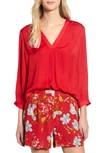 Vince Camuto Rumple Fabric Blouse In Fireside