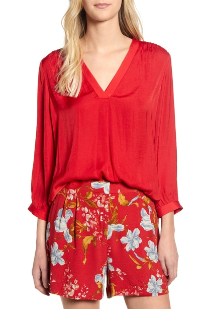 Vince Camuto Rumple Fabric Blouse In Fireside