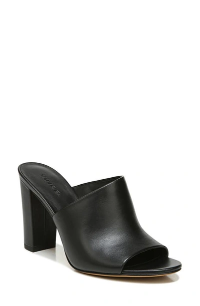 Vince Women's Hanna Asymmetrical Leather High Heel Sandals In Black