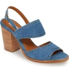 Ariat Aria Stardust Block Heel Sandal In Denim Leather