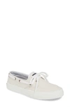 Sperry Crest Boat Sneaker In White Fabric