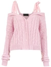 Andrea Bogosian Tied Knit Blouse In Pink