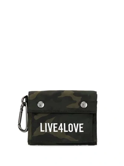 Ports V Live 4 Love Camouflage Print Wallet In Green