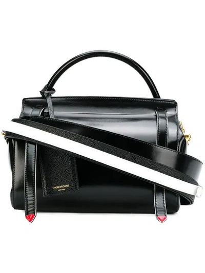 Thom Browne Grosse Schultertasche In Black