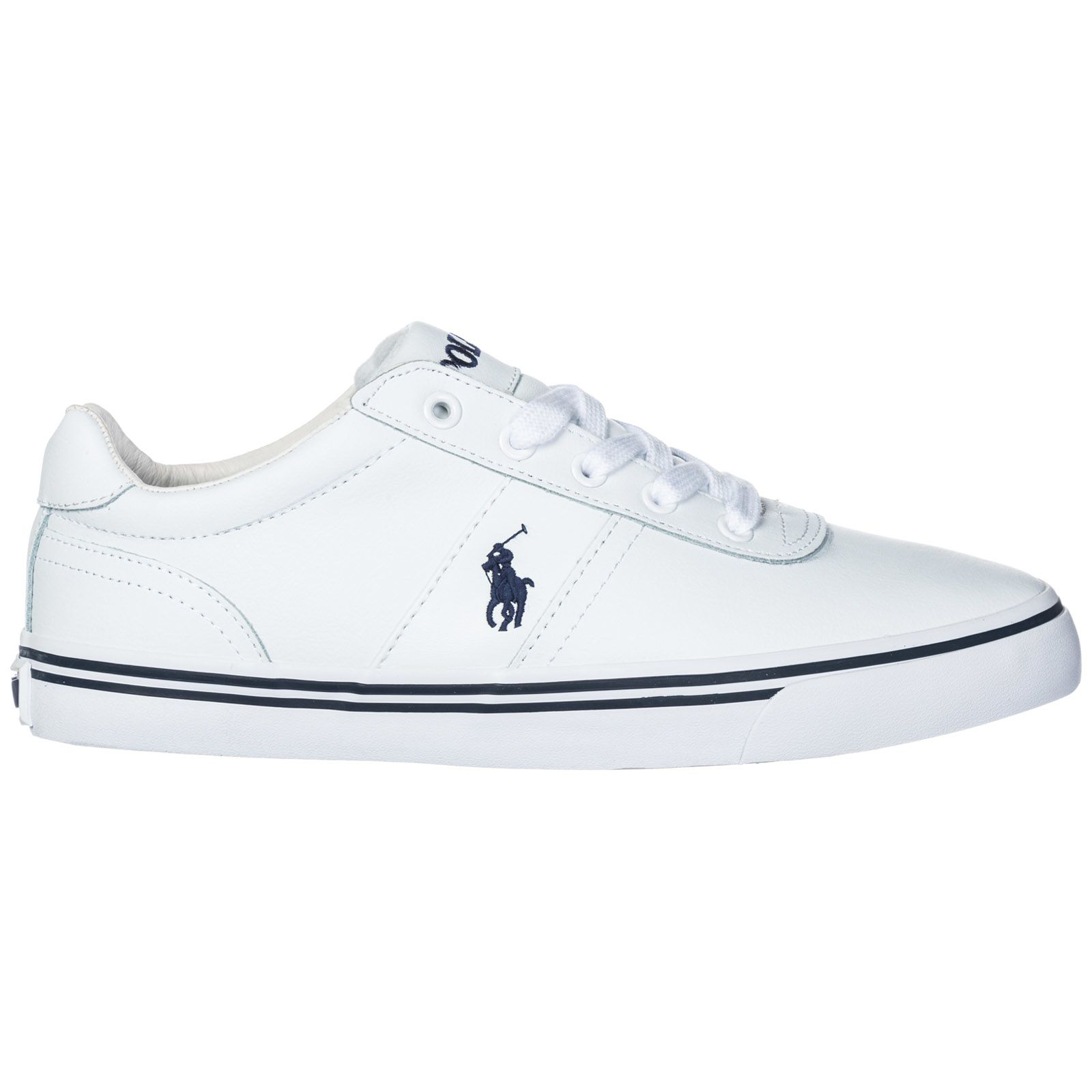 Polo Ralph Lauren Shoes Leather Trainers Sneakers Hanford In White |  ModeSens