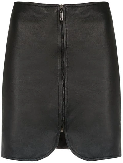 Andrea Bogosian Leather Skirt - Black