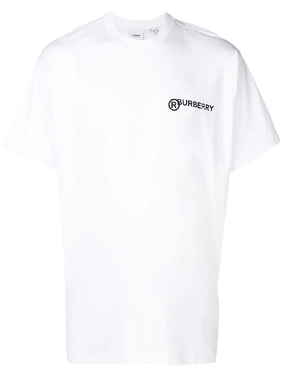 Burberry Logo Print Oversized T-shirt - White