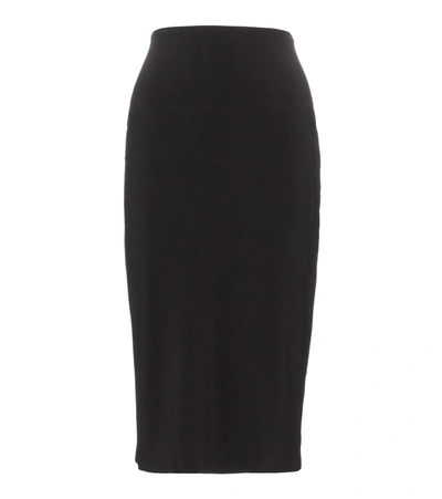 Norma Kamali High-rise Stretch-jersey Midi Skirt In Black