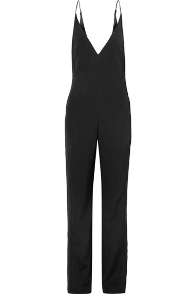 Akris Silk-blend Crepe Jumpsuit In Black