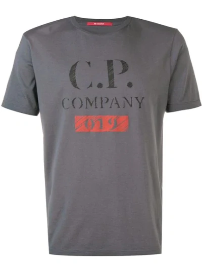 C.p. Company Logo Print T In 999 Grey