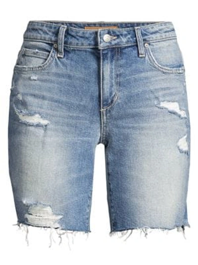 Joe's Jeans Bermuda Distressed Denim Shorts In Farren