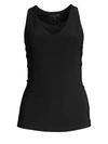 Donna Karan Icons Sleeveless V-neck Top In Black