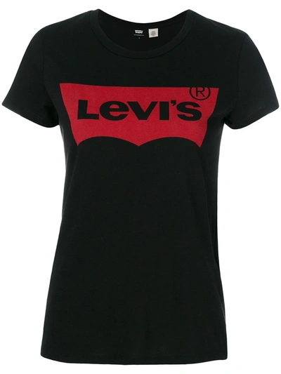 Levi's Trendy Plus Size Batwing Plus Size Graphic Logo T-shirt In Black
