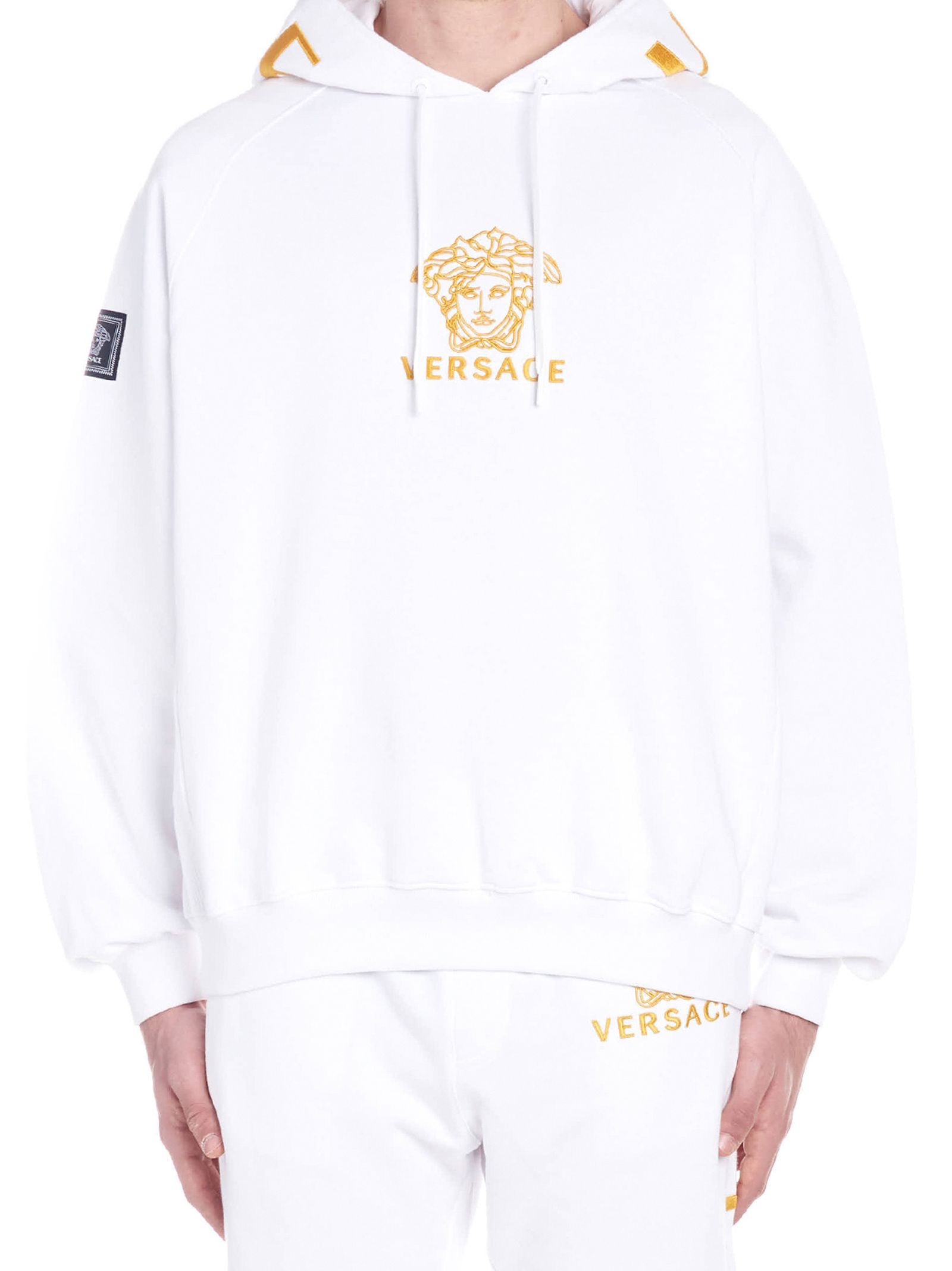 versace hoodie white