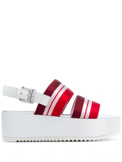 Kennel & Schmenger Flatform Sandals In Red