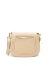 Marc Jacobs Pebbled Leather Mini Saddle Crossbody Bag In Buff