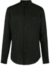 Osklen Long Sleeved Linen Shirt In Black