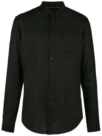 Osklen Long Sleeved Linen Shirt In Black