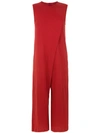 Osklen Asymmetrical Jumpsuit In Red