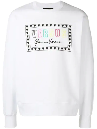 Versus Sweatshirt Mit Print In White