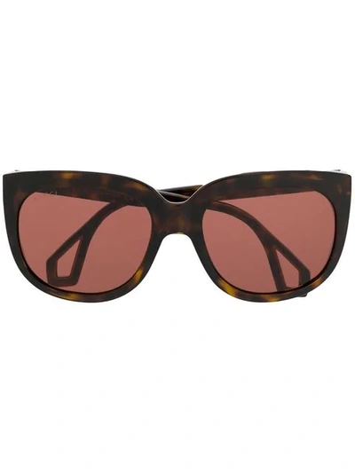 Gucci Oversized Cat-eye Sunglasses In Brown