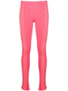Courrèges Ribbed Trousers In Pink