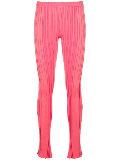 Courrèges Ribbed Trousers In Pink