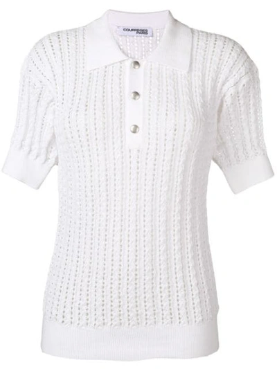 Courrèges Knitted Top In White