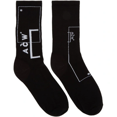 A-cold-wall* Black Classic Logo Socks In Sc1 1 Black