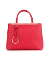 Fendi 2jours Petite Leather Tote In Red