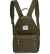 Herschel Supply Co Mini Nova Backpack - Green In Olive Night Crsshtch/olv Nght