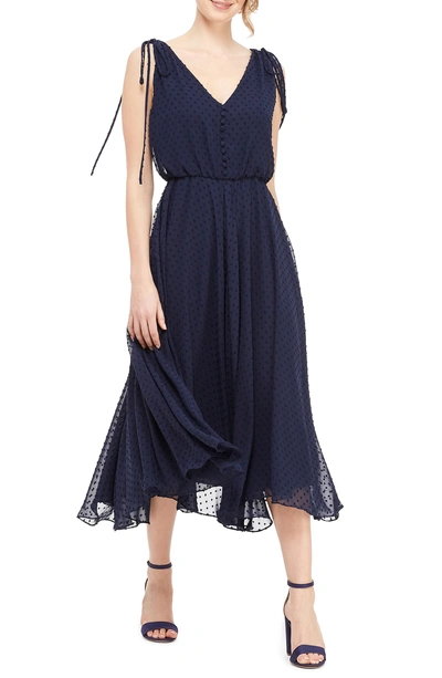 Hilary clip dot chiffon hotsell midi dress