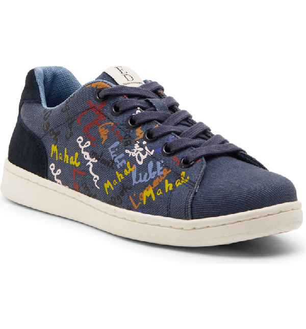 Ed Ellen Degeneres Chapala Sneaker In Washed Blue Leather Modesens