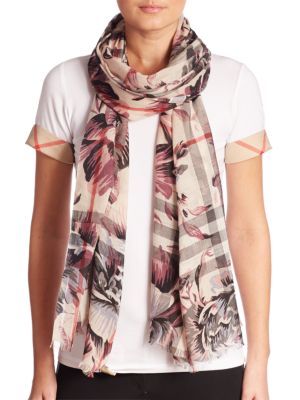 burberry floral scarf