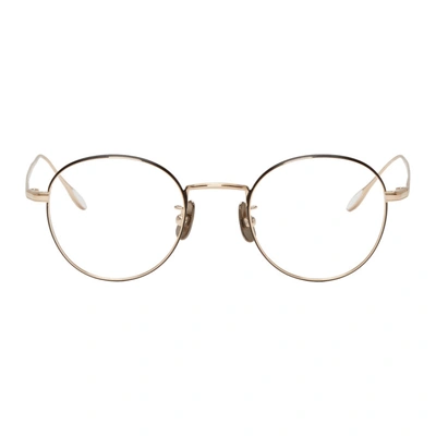 Yuichi Toyama Black And Gold Paul Glasses In Wht Gld Blk