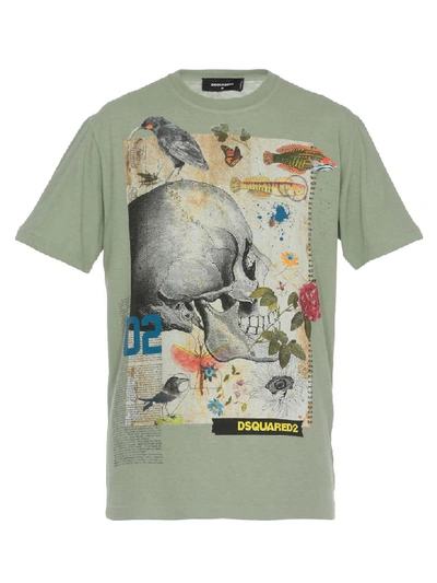 Dsquared2 Cotton T-shirt In Light Green