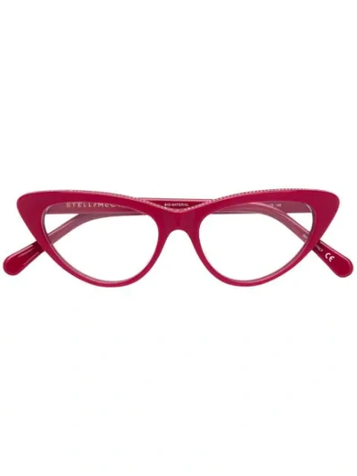 Stella Mccartney Cat Eye Glasses In Red