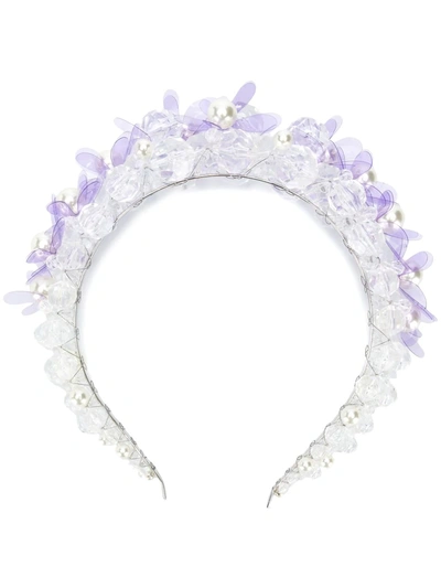 Simone Rocha Floral Appliqué Hair Band - Neutrals
