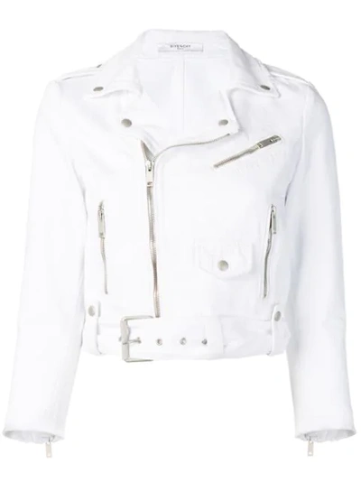 Givenchy Fitted Biker Jacket In White