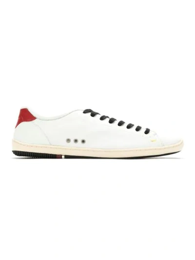 Osklen Panelled Leather Sneakers In White