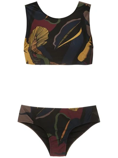 Osklen Printed Bikini Set In Black