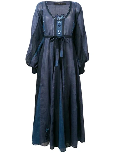 Vita Kin Vita Peasant Dress In Blue