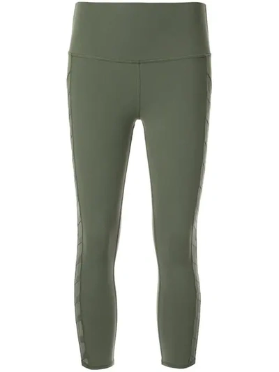 Alo Yoga Chevron Capri Leggings In Green