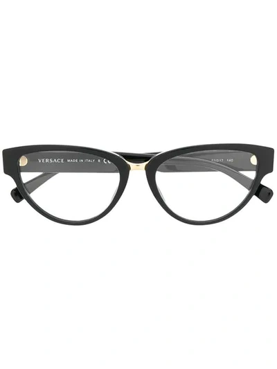 Versace Cat Eye Glasses In Black