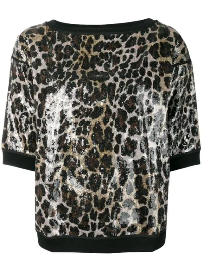 Antonio Marras Leopard Print Vinyl T In Black