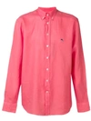 Etro Button Down Logo Shirt In Pink