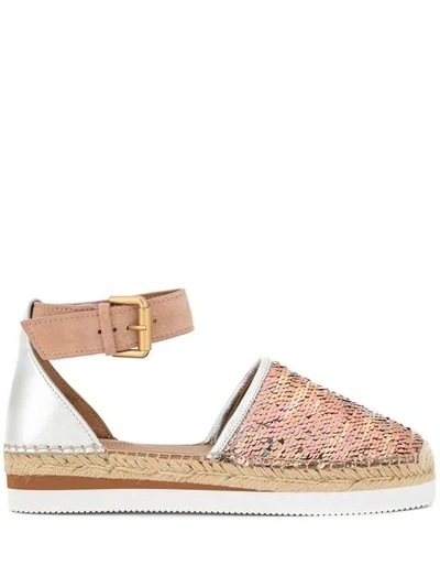 See By Chloé Glyn Platform Espadrille Sandals In Pink