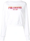 Philosophy Di Lorenzo Serafini Long-sleeve Logo Sweatshirt In White