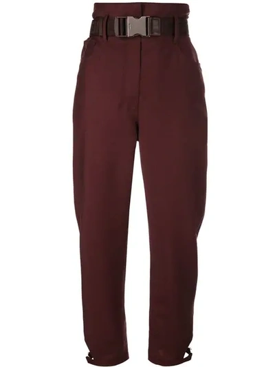 Fendi Slim Fit Trousers In Purple